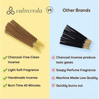 Christmas Candy Cinnamon Incense Stick - (80 Sticks) Spicy, Creamy Vanilla and Flavorful Tangerine | Charcoal Free, Made from Upcycled Flowers | Fall Incense Sticks for Holiday Fun