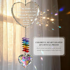 Suncatcher Gifts for Sister, Crystal Suncatcher Gift for Sister Birthday, Personalized Crystal Heart Ornaments Hanging for Windows, to My Sisters' Present Unique Gifts for Sisters