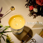 HomeLights Scented Candles | Large Jar 34 Oz Natural Soy Candle | 130 hrs Long-Lasting with 3 Wicks | Industrial Chic Home Decor | Gifts for Mom & Women, Sandalwood Jasmine