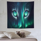 VUMIVI Cat Eye Galaxy Tapestry Mystical Northern Lights Starry Sky Abstract Aurora Art Magical Fantasy Decor Tapestry Wall Hanging for Living Room Bedroom Dorm Classroom Aesthetic Decor W60xL60in