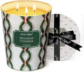 HomeLights Scented Candles | Large Jar 34 Oz Natural Soy Candle | 130 hrs Long-Lasting with 3 Wicks | Rustic Modern Home Decor | Gifts for Mom & Women, Holiday Cookies