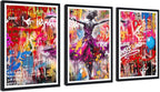 Novatique Banksy Canvas Wall Art Colorful Graffiti Wall Art Prints Pop Art Wall Decor Graffiti Poster Artwork for Living Room Bedroom,24" x 36" x 3pcs