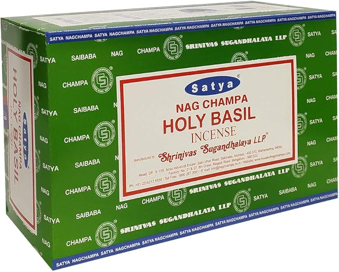 Holy Basil Incense Sticks and Incense Stick Holder Bundle Insence