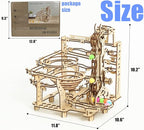 Wooden Marble Run 3D Puzzle - Wood Crafts Mechanical Marble Run Assembly Building Model Kits - Wooden Puzzle DIY Brain Teaser Puzzles - Christmas Birthday Gifts for Adults & Teens