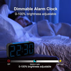 Loud Alarm Clocks for Bedrooms Heavy Sleepers, Plug-in Digital Bedside Clock with Night Light, Large Display, Dual Alarm, Snooze, Dimmable for Kids Teens Boys Girls