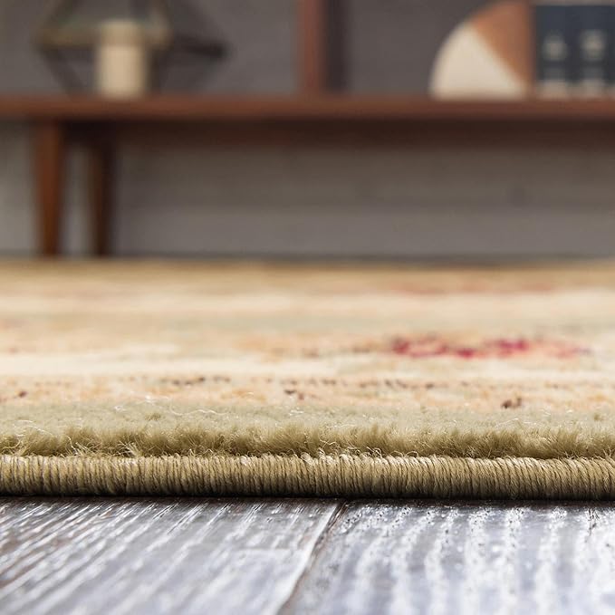 Rugs.com Chateau Collection Rug - 5 Ft Square Green Medium Pile Rug