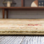 Rugs.com Chateau Collection Rug – 8' x 11' Cream Medium Rug Perfect for Living Rooms, Kitchens, Entryways