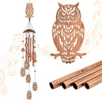 Owl Wind Chimes for Outside,Metal Windchimes,Owl Gifts for Women/Men,Wind Chime Garden Decor Outdoor,Memorial/Housewarming/Birthday/Festival Gifts,Front Yard Decor