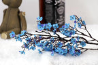 JAKY-Global 9pcs Babys Breath Artificial Flowers Gypsophila Bouquet Bulk Fake Spring Silk Small Flowers Real Touch Faux Floral for Home Bedroom Kitchen Garden Wedding Christmas Party DIY Decor (Blue)