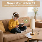 Bedside Table Lamp, High-Sensitivity Touch, 3-Level Dimmable Nightstand Lamp with AC Outlet | USB | and USB-C, Ideal Desk Lamp for Bedside, Bedroom, Reading, Living Room(LED Bulb) (Warm)