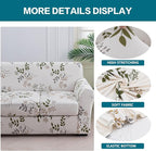 KRFOONN 4 Piece Printed Sofa Couch Cover for 3 Cushion Couches Stretch Sofa Slipcovers with 3 Separate Seat Cushion Covers Washable Furniture Protector with Elastic Bottom (Sofa, 50)