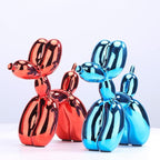 Silver Balloon Dog Decor,Balloon Animal Decor,Shelf Decor Preppy Room Decor,Cute Statue Home Decor, Bedroom Modern Sculpture Desk Decor,Office Gold Decorations Small Figurines