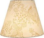 Aspen Creative 58903A, Empire Uno Lamp Shade in Cream with Butterfly Pattern, 5" Top x 9" Bottom x 7" Slant Height, Slip UNO 33mm