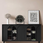 QIYAODECO® Vintage Metal Desk Clock for Bedroom, with Adjustable Angle Ticking Small Battery Operated Mantel Bedside Clock, Decorative Table Old Fashioned Style Black Decor Adult Kid Gift,Silver/Black