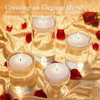 3 inch Floating Candles 48 Pack,10 Hours Burn Clean & Unscented Floating Candle,Floating Candles for Centerpieces,Valentine's Day,Romantic Night,Wedding