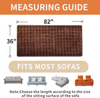 Waterproof Dog Bed Cover Non Slip Couch Covers for Dogs Washable Soft Faux Fur Sofa Cover Couch Covers for 3 Cushion Couch Sofa Pet Friendly (Brown)