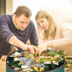Primode Heavy Duty Christmas Wreath Storage Bag 24"- Garland Wreaths Container with Handles - Durable 600D Oxford Polyester Material Holiday Wreaths Storage Holder 24” (Green)