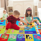 Kids Rug for Playroom, ABC Play Mat Educational Rugs, Soft Non-Slip Rug Toddler Baby Play Mat, Alphabet Carpet for Boy Girl Bedroom