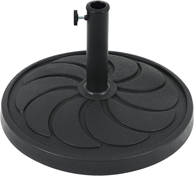 COBANA Patio Umbrella Base, 40lbs Outdoor Heavy Duty Resin Umbrella Stand for Garden, Backyard, Porch, Balcony, Black