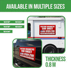 Pack of 2 Custom Vehicle Signs by BCB – Personalized Magnetic Door Decals | Removable Advertising Signage for Cars, Trucks & Vans | Customizable Magnetic Sheets | Multiple Sizes | Made in USA