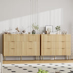 GarveeHome 7 Drawers Dresser for Bedroom, Fluted Dresser Chest of Drawers with Handle, Wood Modern Dressers for Closet, Bedroom Furniture Storage Organizer for Living Room, Hallway