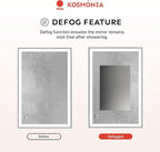 24x32'' LED Bathroom Mirror w/Light, Aluminum Frame, Dimmable Front & Backlit, Anti-Fog, Distortion Free, Light Memory, Tempered & Shatter-Proof Wall Mounted Vanity Silver Coating Mirror