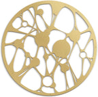 SIGNLEADER Metal Wall Art Decor Abstract Geometric Minimalist Modern Abstract Wall Sculpture Hangings Home Decoration for Living Room, Bedroom, Bathroom, Kitchen, Outdoor - 18" Gold