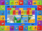 Booooom Jackson ABC Rug Kids Rug Educational Rugs Non-Slip Kids Carpet with Alphabet, Number Mat for Children, Baby, Toddler Play, 4'11'' x 6'67''