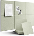Large Felt Bulletin Board 36"x24" Cork Board Alternative - 6 Pack with 40 Safe Removable Adhesive Tabs, Cork Boards for Walls Cork Board for Home Office Classroom Pin Board-Sage Green