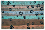 VUMIVI Dog Paw Print Tapestry Rustic Farmhouse Vintage Wood Paneling Home Decor Tapestry Wall Hanging for Living Room Bedroom Dorm Classroom Aesthetic Decor W60xL40in