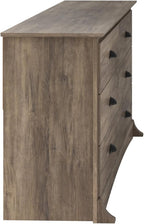 Prepac Sonoma 6-Drawer Double Dresser for Bedroom, Wide Chest of Drawers, Traditional Bedroom Furniture, 59" wide x 17.5" deep x 29" tall, Drifted Gray