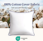 puredown® 20x20 Pillow Inserts Set of 2, Overfilled Down Alternative Decorative Pillows with 100% Cotton Cover, Plush Fluffy Throw Pillows for Couch, Sofa, Bed and Home Decor
