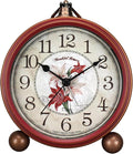Maxspace Classic Vintage Clock - Elegant and Decorative Analog Clock,Silent Non-Ticking Clocks with Distressed Metal Frame for Office, Living Room or Bedroom