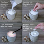 Foton Pearled Candle 18 Oz - Tailored Tux Masculine Men's Perfume Scented Non Toxic Luxury Long Lasting Powder Wax Sand Candles up to 120 Hours - Refillable Pearl Candle Sand with 30 Wicks