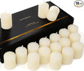 18 Pcs 100% Pure Beeswax Votive Candles Bulk - Unscented, Drippless, Smokeless Natural Beeswax Candles for Family Party and Birthday Gift (Ivory)