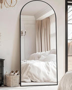 Suidia Arched Full Length Mirror, 71"x26" Floor Mirror Freestanding, Floor Standing Full Body Mirror with Stand for Bedroom, Hanging Leaning Mounted for Living Room Cloakroom, Black