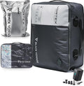 Black Voyage Reusable Vacuum Compression Travel Bag for Carry-On Suitcase and Backpack, Recycled IP67 Waterproof Space Saver Vacpack (1-Pack, 21L - Pump Included)