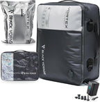 Black Voyage Reusable Vacuum Compression Travel Bag for Carry-On Suitcase and Backpack, Recycled IP67 Waterproof Space Saver Vacpack (1-Pack, 21L - Pump Included)