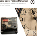 7-Inch Retro Mantel Desk Clocks，Silent Vintage Table Clock with All Metal Frame，Easy to Read Larege Retro Mantel Clocks for Living Room，Fireplace and Shelf Decoration.
