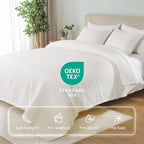 KASENTEX Queen Quilt Set 90"x90" – Soft Washed 3-Layer Lightweight Bedspread, Minimalist Nordic Design, All-Season Spring & Summer Quilt Set (1 Quilt + 2 Pillow Shams),Cream White