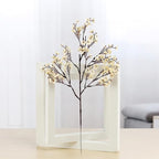 JAKY-Global Babys Breath Fabric Cloth Artificial Flowers 6 Bundle European Fake Silk Plants Decor Wedding Party Decoration Bouquets Real Touch DIY Home Garden (Champagne)