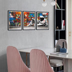 Novatique Modern Street Graffiti Wall Art Banksy Art Wall Decor Abstract Graffiti Poster Canvas Print Living Room Office Decoration,12" x 16" x 3Pcs
