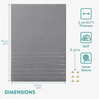 Navaris Fabric Memo Bulletin Board - 20" x 28" Velvet Memory Board for Wall to Display Photo Collages, Pictures, Notes - Includes 6 Push Pins - Gray