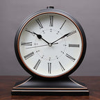 rnuie Desk Clock for Table Decor, Retro Mantel Clock Battery Operated for Fireplace Mantel, Living Room, Bedroom, Office, Desktop Decoration