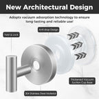 Shower Hooks for Inside Shower,No-Drill Removable&Reusable Towel Hooks for Bathroom,Heavy Duty Suction Cup Hooks for Glass Window,4 Packs(Silver)