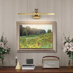 LED Brass Hard-Wired Connection Gallery Picture Light for Paintings Gold Lighting Fixtures Dimmable Modern LED Picture Lights Artwork Display Lighting 23.6 Inch 14W 3000K Warm White