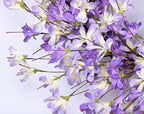 Spring Wreath for Front Door, 24 Inch Purple Forsythia Wreath for Door, Spring Wreath Blossom Cluster Flower Farmhouse on Grapevine for Festival Celebration