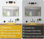 3-Light Bathroom Vanity Light, Black Vanity Lights with Clear Glass Shades, Bathroom Wall Sconce Lamp for Mirror Living Room Bedroom Hallway