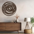 SIGNLEADER Metal Wall Art Decor Abstract Geometric Circles Minimalist Modern Abstract Wall Sculpture Hangings Home Decoration for Living Room, Bedroom, Bathroom, Kitchen, Outdoor - 36" Bronze