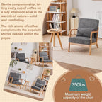 KEIKI Mid-Century Modern Upholstered Accent Chair with End Table, Lounge Chair Combo